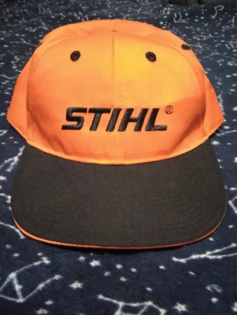 Orange and Black Logo Cap - Men's Accessories STIHL brand Outfitters
